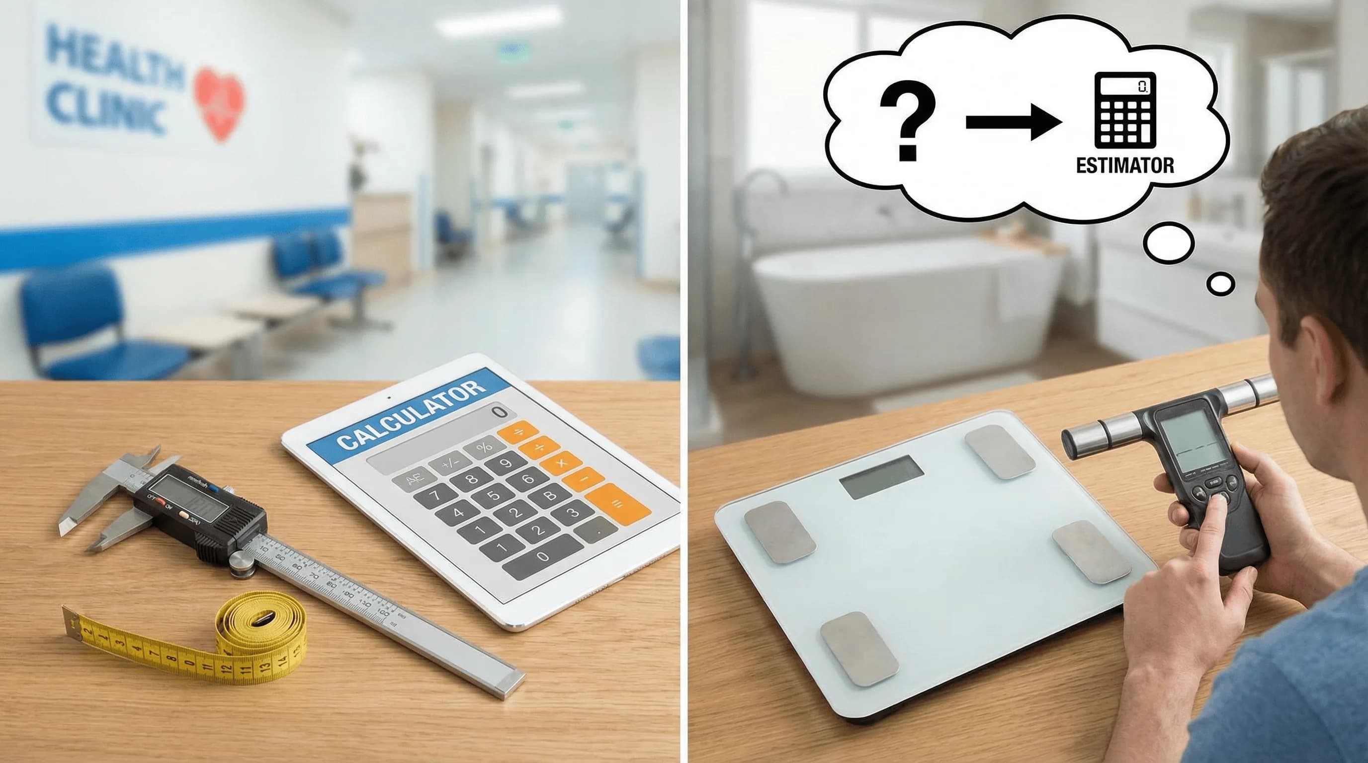 body fat calculator vs estimation methods