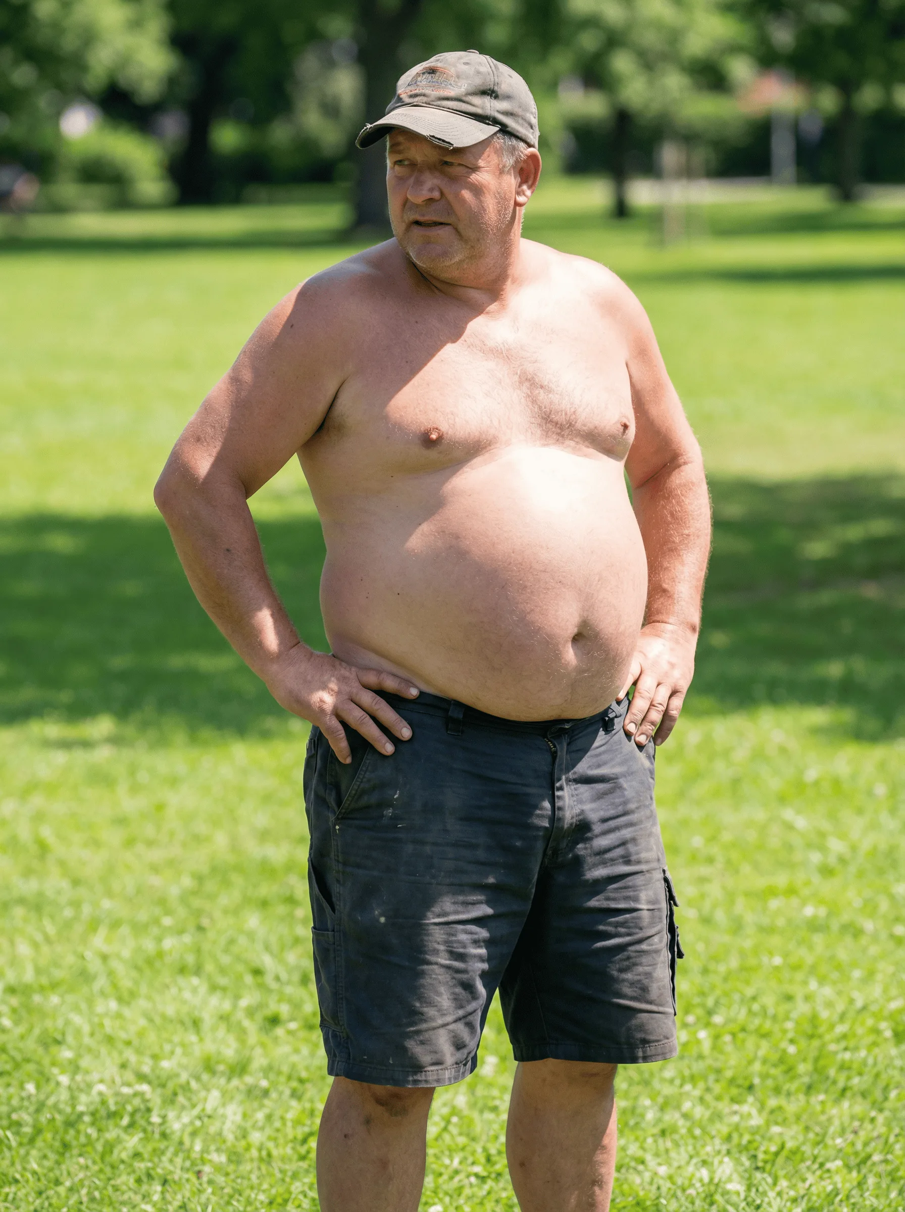 Body fat example photo with AI-estimated body fat percentage